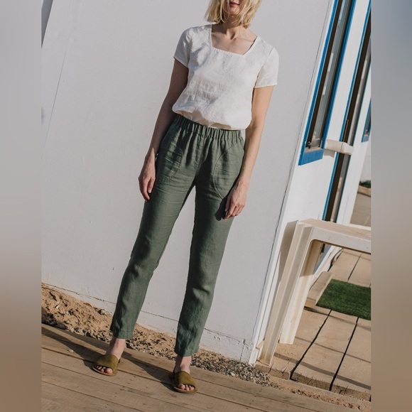 Not Perfect Linen blue Genova pants, size 6 - Picture 10 of 10